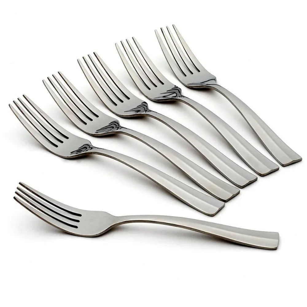 Oneida Premium Stainless Steel Arc Everyday Flatware Salad Forks, Set of 6